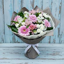 Букет цветов из:  Герберы, Альстромерии и Хризантемы #REPLACE_PRED# Степанщино