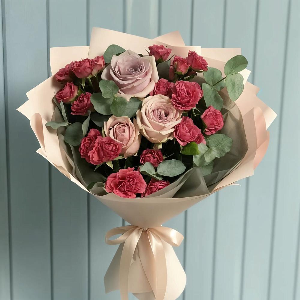 Букет цветов из: Гвоздики и Розы в Степанщино