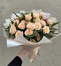 Букет Кремовые розы Латте в Степанщино