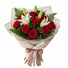 Букет цветов из:  Лилии и Розы в Степанщино