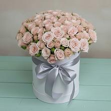 Цветочная композиция из Розы в шляпной коробке #REPLACE_PRED# Степанщино