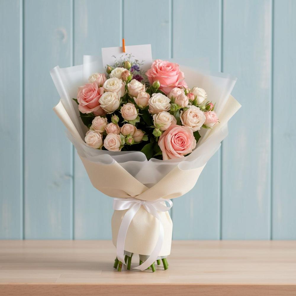 Букет цветов из: Розы в Степанщино