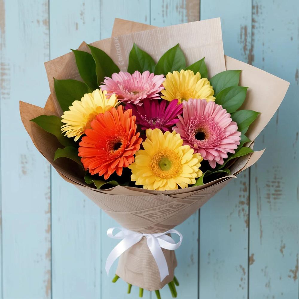 Букет цветов из: Герберы в Степанщино