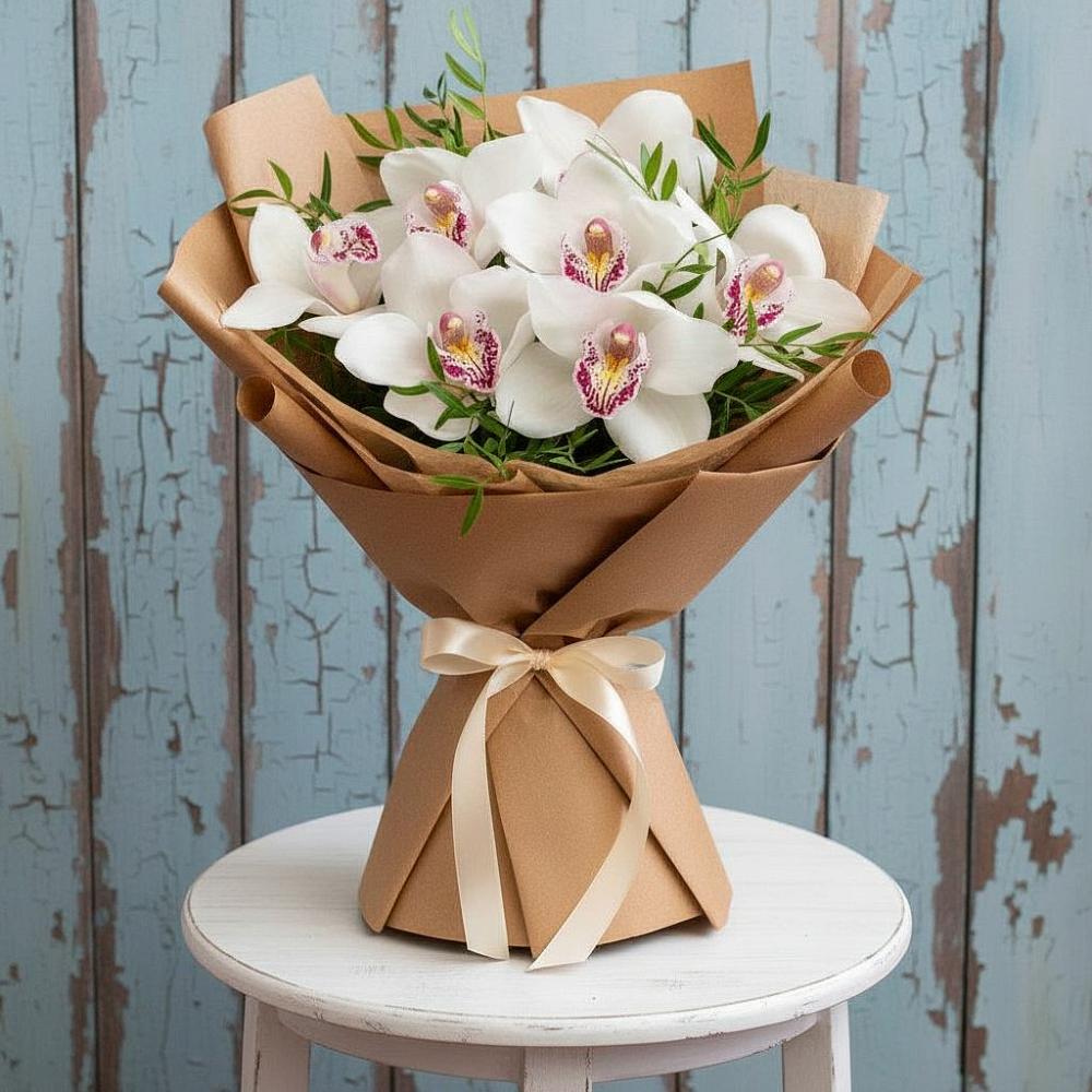 Букет цветов из: Орхидеи и Розы в Степанщино