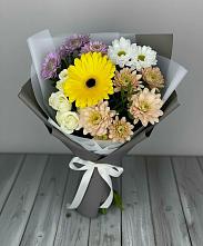 Букет цветов из:  Розы, Герберы и Хризантемы #REPLACE_PRED# Степанщино