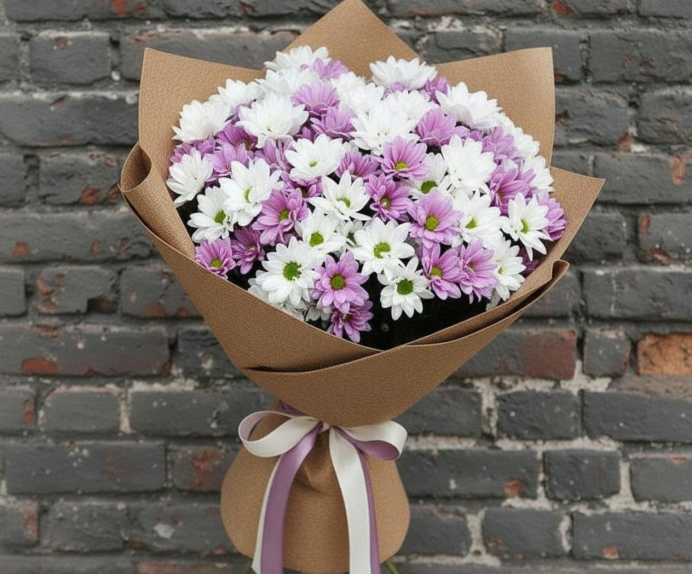 Букет цветов из: Хризантемы в Степанщино
