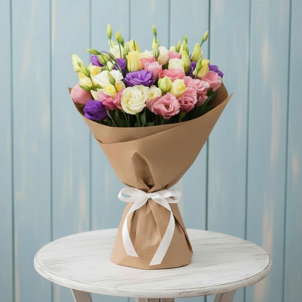 Букет цветов из: Лизиантусы в Степанщино