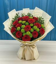 Букет цветов из:  Розы и Хризантемы в Степанщино