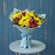 Букет цветов из:  Альстромерии и Хризантемы #REPLACE_PRED# Степанщино