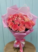 Букет 15 Розовых роз Равель в Степанщино