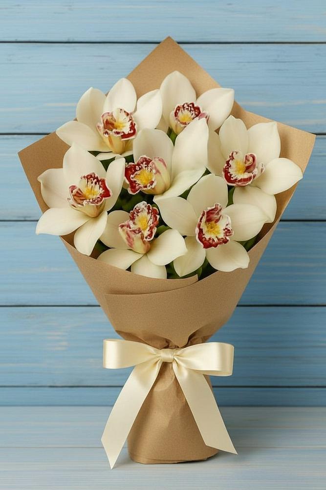 Букет цветов из: Орхидеи и Розы в Степанщино