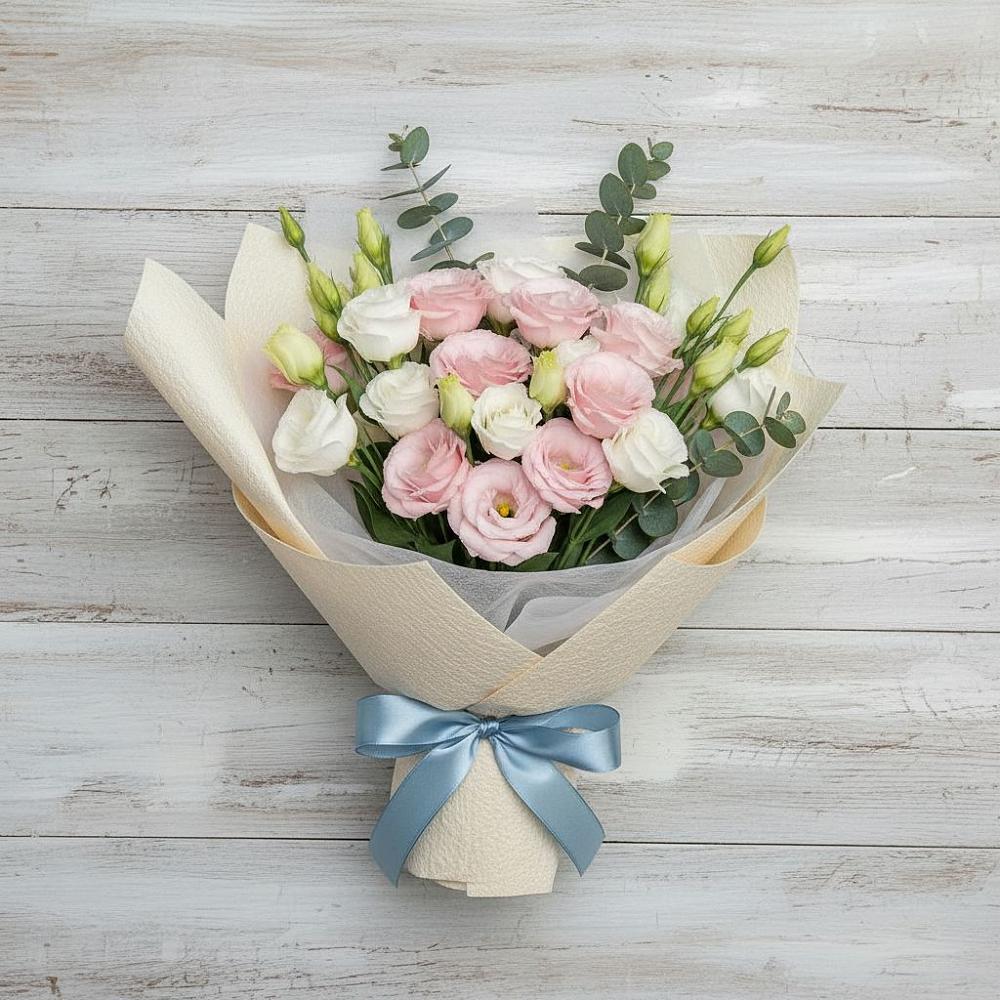 Букет цветов из: Лизиантусы в Степанщино